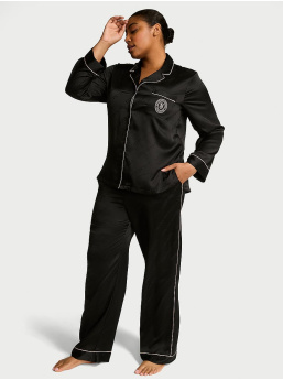 Glazed Satin Long Pajama Set