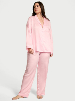 Glazed Satin Long Pajama Set
