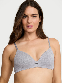 Cotton Logo Hardware Lightly Lined Wireless Bra