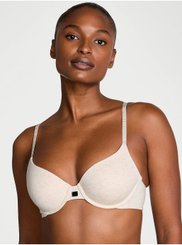 Cotton Logo Hardware Lightly Lined Demi Bra