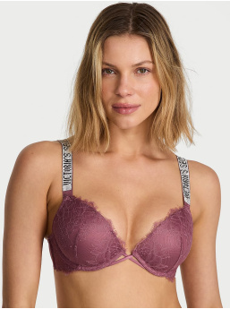Shine Strap Lace Push-Up Bra