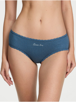 Cotton Pointelle Lace-Waist Cheeky