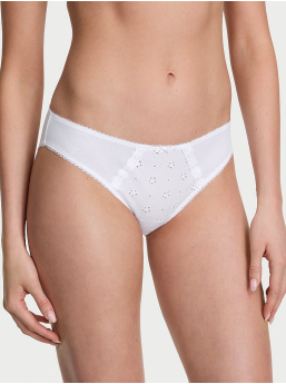 Stretch Cotton Eyelet Bikini Panty