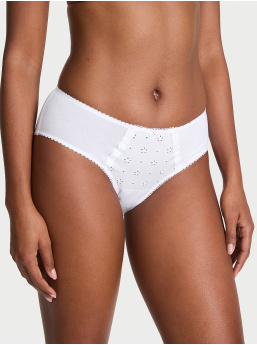 Stretch Cotton Eyelet Hiphugger Panty