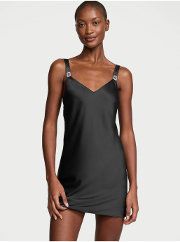 Scattered Shine Strap Satin Strappy-Back Slip