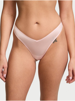 Smooth Strappy-Back High-Leg Thong Panty