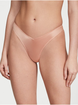Smooth Strappy-Back High-Leg Thong Panty