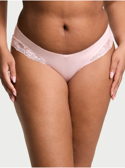 Rose Lace-Trim High-Leg Cheeky Panty