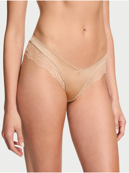 Rose Lace-Trim High-Leg Cheeky Panty