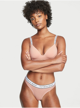 Logo Cotton Thong Panty