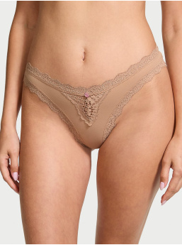 Lace-Trim Thong Panty