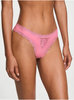 Lace-Trim Thong Panty