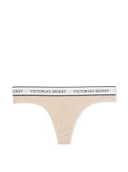 Cotton Logo Thong Panties