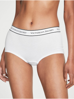 Cotton Brief Panties with Logo