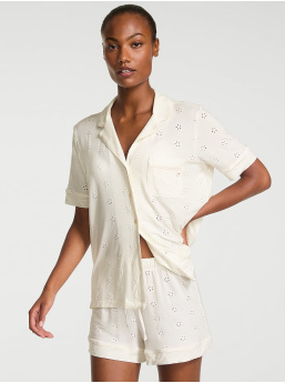 Modal Soft Eyelet Short Pajama Set