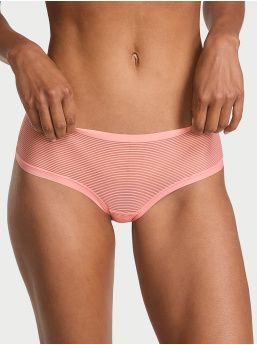 No-Show Stripe Mesh Cheeky Panty