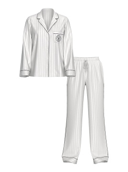 Glazed Satin Long Pajama Set