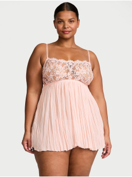 Dare To Dream Lace Pleated Babydoll Set