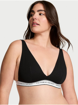 Wireless Cotton Plunge Bralette