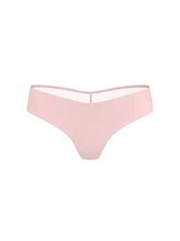 No-Show Mesh-Back Logo Thong Panty