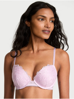Vintage Blossom Embroidery Push-Up Bra