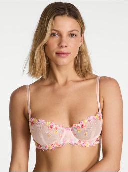 Wicked Bloom Embroidery Unlined Balconette Bra