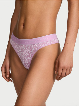 Logo Cotton Thong Panty