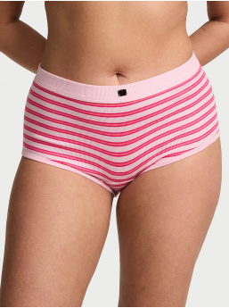 Cotton Rib Logo Hardware Boyshort Panty