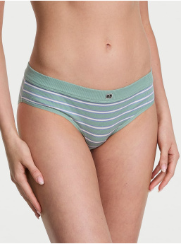 Cotton Rib Logo Hardware Hiphugger Panty