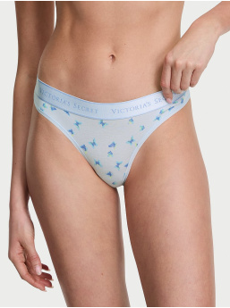 Logo Cotton Thong Panty