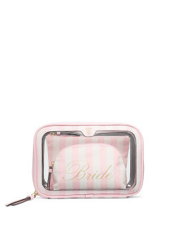 Bride 3-Piece Makeup Bag Set