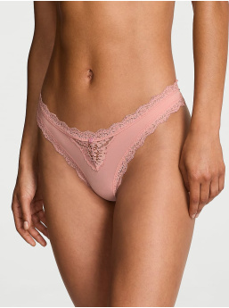 Lace-Trim Thong Panty