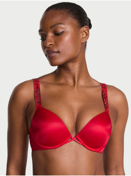 Logo Shine Strap Push-Up Bra