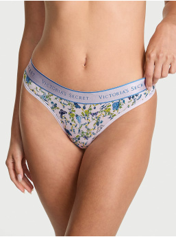 Logo Cotton Thong Panty