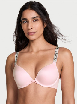Logo Shine Strap Push-Up Bra