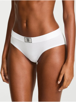 Logo Cotton Shine Patch Hiphugger Panty