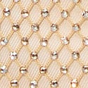 White Rhinestone Mesh 