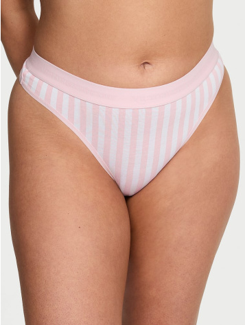Logo Cotton Thong Panty