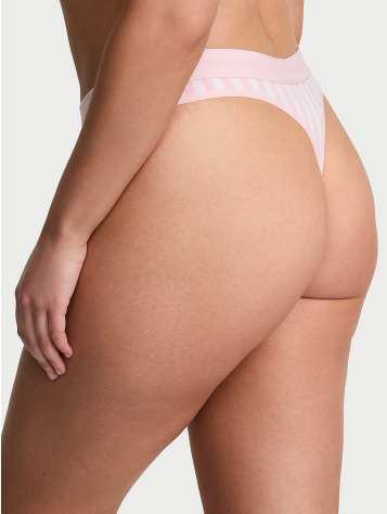 Logo Cotton Thong Panty