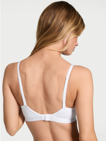 Pointelle Logo Lightly Lined Wireless Bra