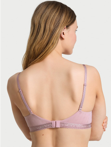 Pointelle Logo Lightly Lined Wireless Bra