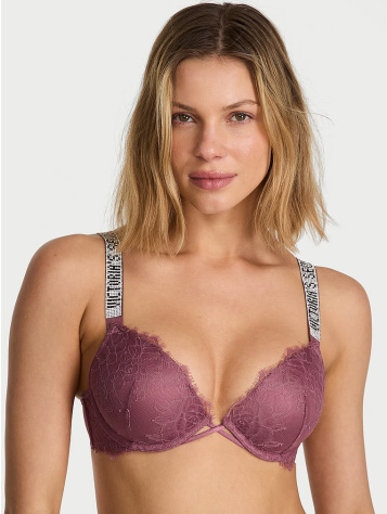 Shine Strap Lace Push-Up Bra