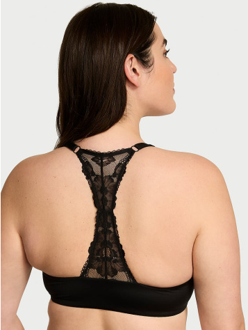 Lightly Lined Lace Racerback Demi Bra
