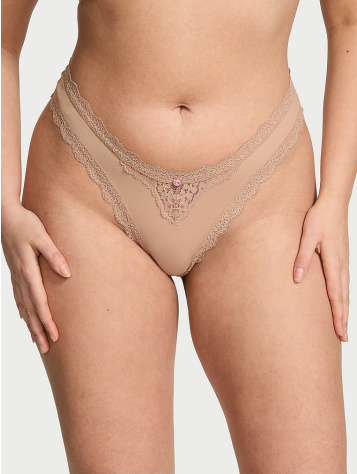 Lace-Trim Brazilian Panty