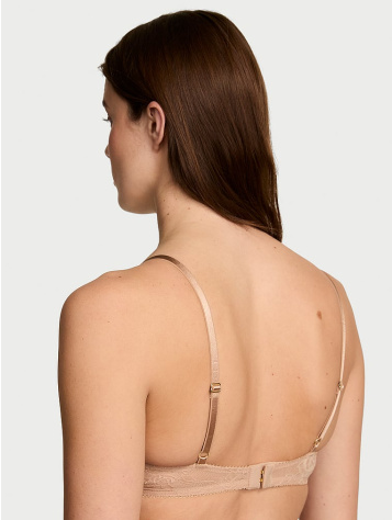 Rose Lace Unlined Low-Cut Demi Bra