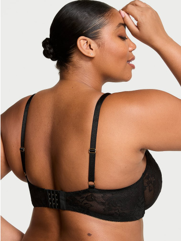 Rose Lace Unlined Low-Cut Demi Bra