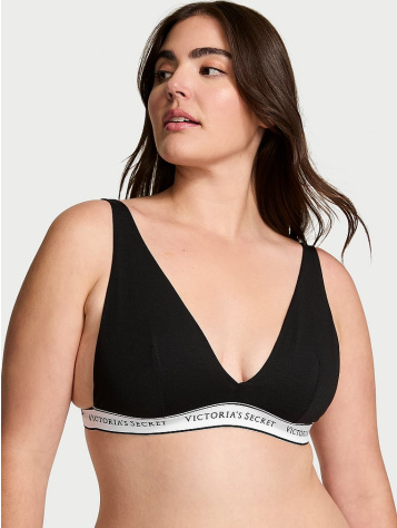Wireless Cotton Plunge Bralette