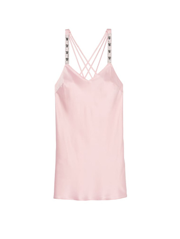 Scattered Shine Strap Satin Strappy-Back Slip