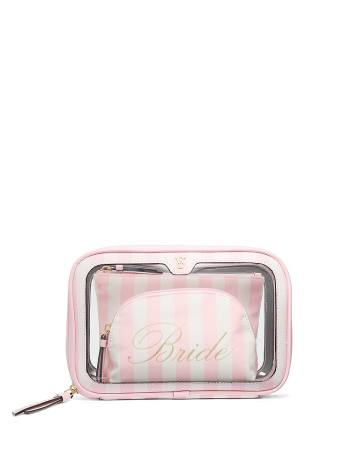 Bride 3-Piece Makeup Bag Set